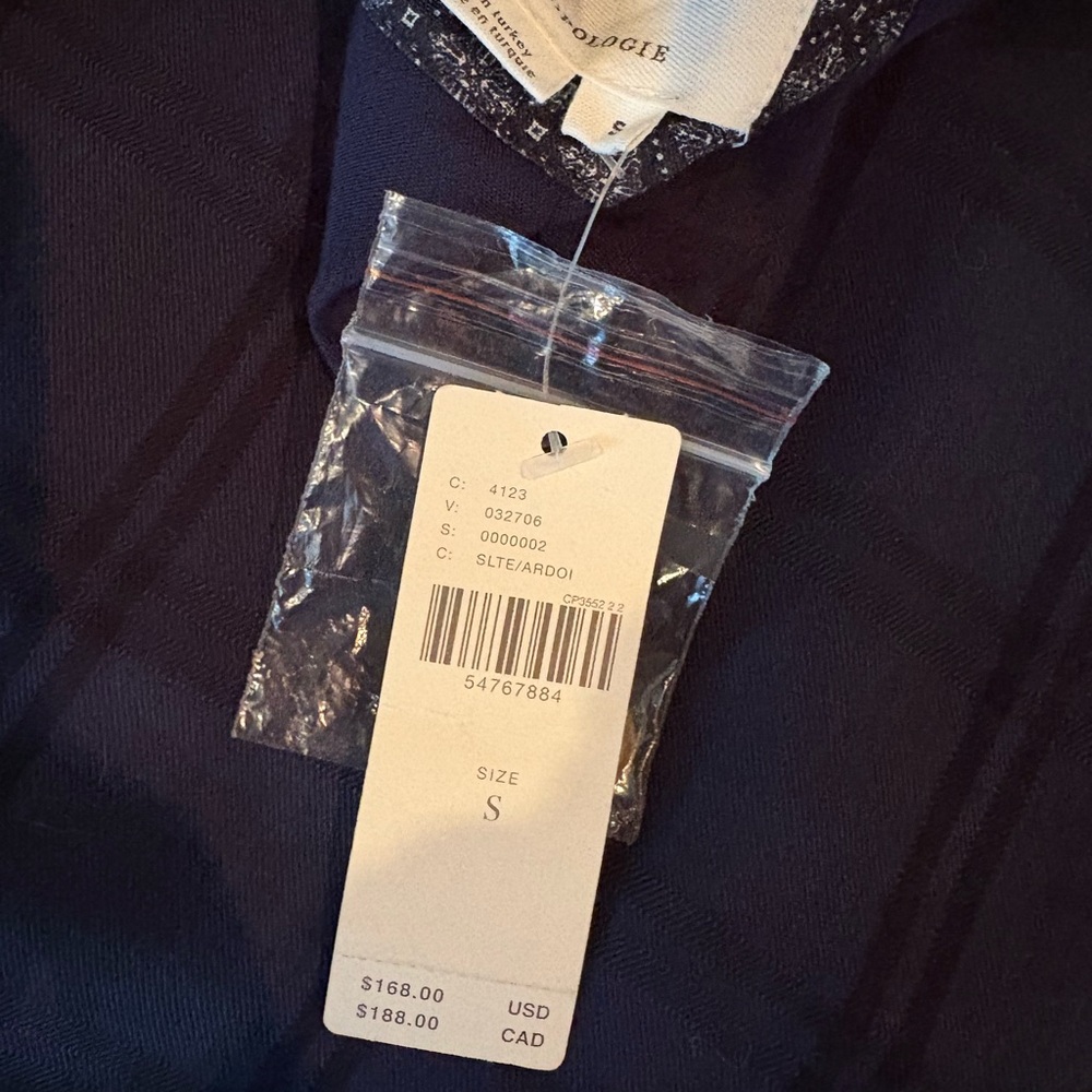 NWT Anthropologie Navy Plaid Sleeveless Cropped Jumpsuit Pockets Small - Picture 7 of 9